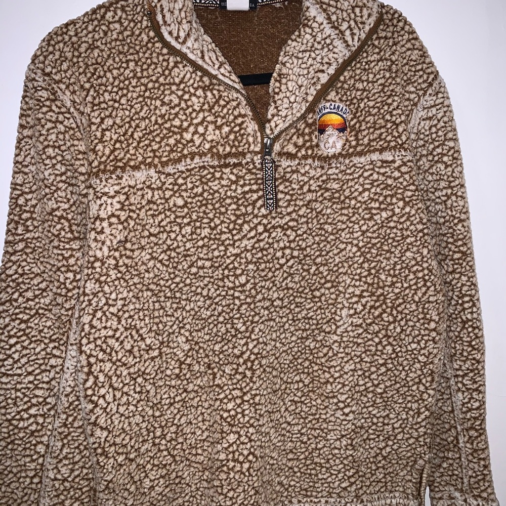 Tan Sherpa 1/4 Zip